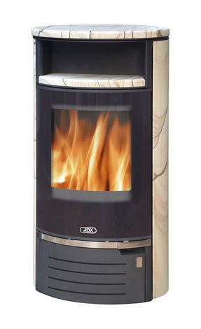 Печь-камин ABX Atlantik 7 III, черный, песчаник, с верхней плитой в Белгороде